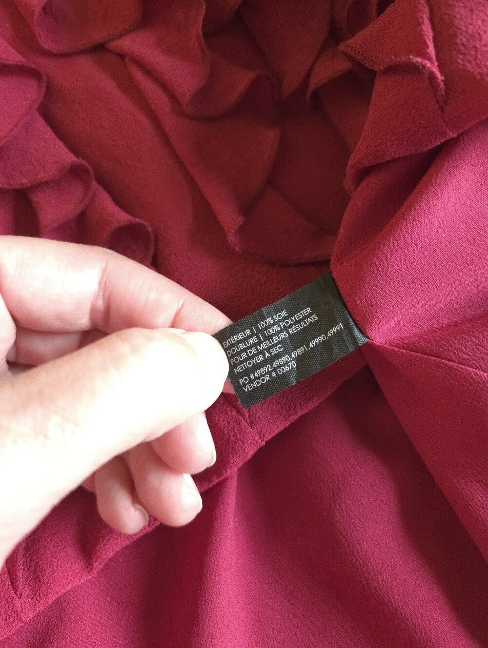 Club Monaco Raspberry Ruffled Mini Skirt - Picture 3 of 7